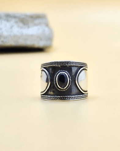 anillos de plata anchos mujer 1